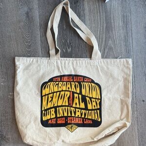 Santa Cruz Longboard Union Canvas Tote Bag with Graphic Print